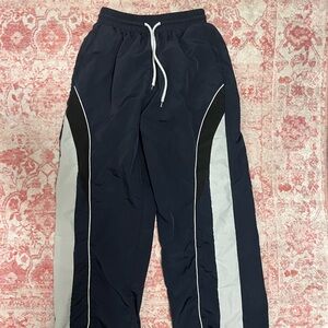 Navy blue & white track pants